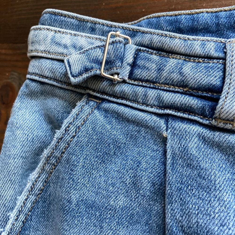 Kancan Jeans 14 Womens Light Denim Wide Leg Baggy Adjustable Buckle KC9368M-SF - Picture 4 of 9